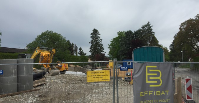 Thônex – 5 maisons : Premier radier bétonné