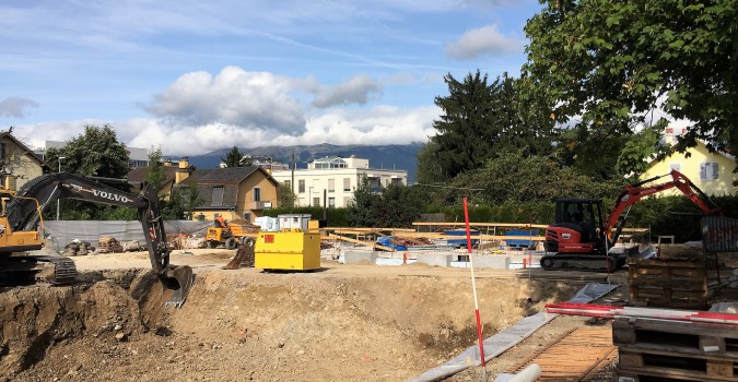 Cointrin – 6 maisons : terrassement des 3 dernières maisons