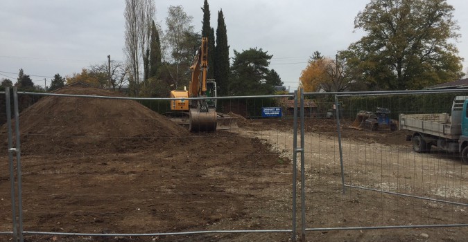 Thônex – 5 maisons contigües : Démolition terminée