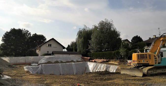 Veyrier – 4 maisons : Terrassement en cours