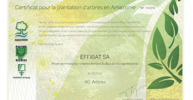 Nouveaux projets = 200 nouveaux arbres plantés